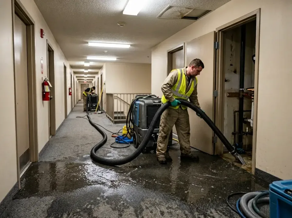 multi-unit-apartment-hallway-f-005 — frequently asked questions, Emergency Burst Pipe Water Extraction & Removal in June Par…